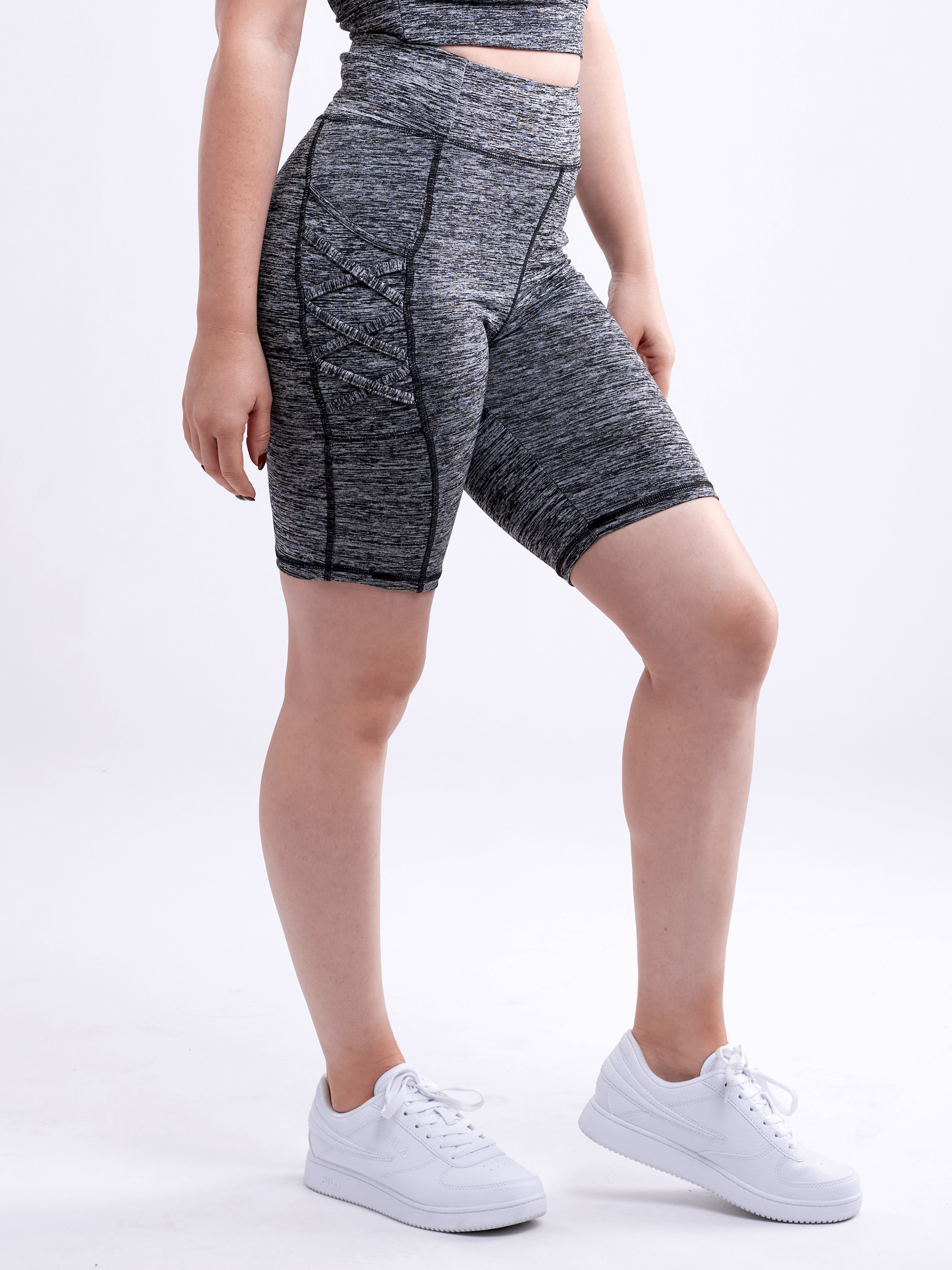 JupiterGear High-Waisted Workout Shorts with Pockets & Criss Cross Design by Jupiter Gear