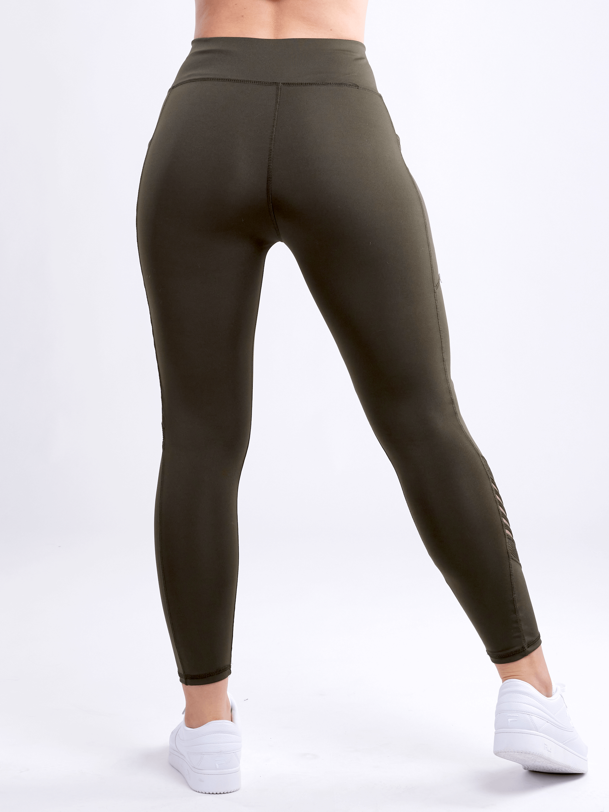 JupiterGear High-Waisted Pilates Leggings with Side Pockets & Mesh Panels by Jupiter Gear