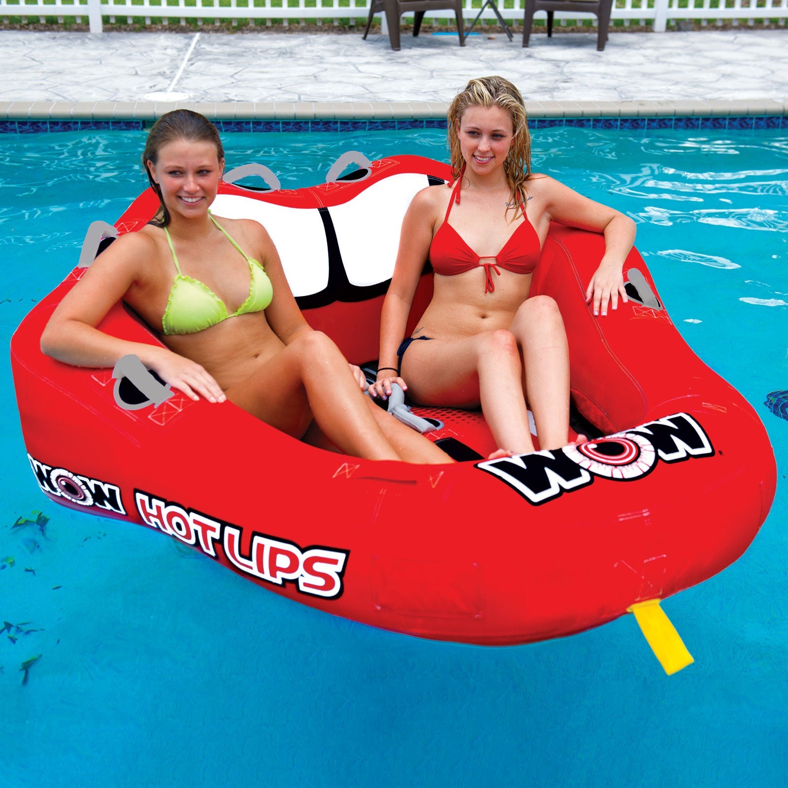 WOW Sports Hot Lips 2 Person Towable Water Tube For Pool and Lake by Jupiter Gear