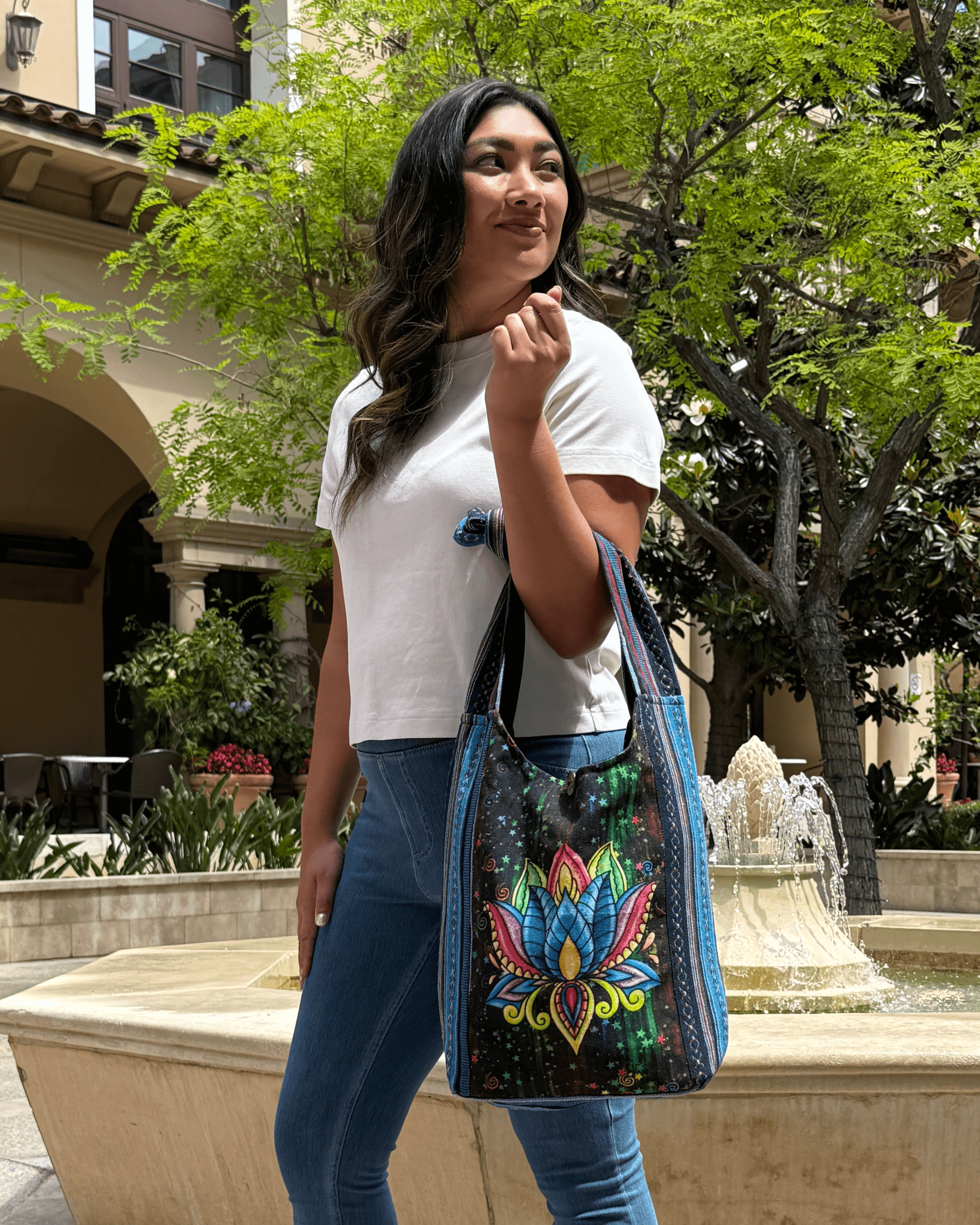 Kathmandu Collection Lotus Handmade Hobo Bag by Jupiter Gear