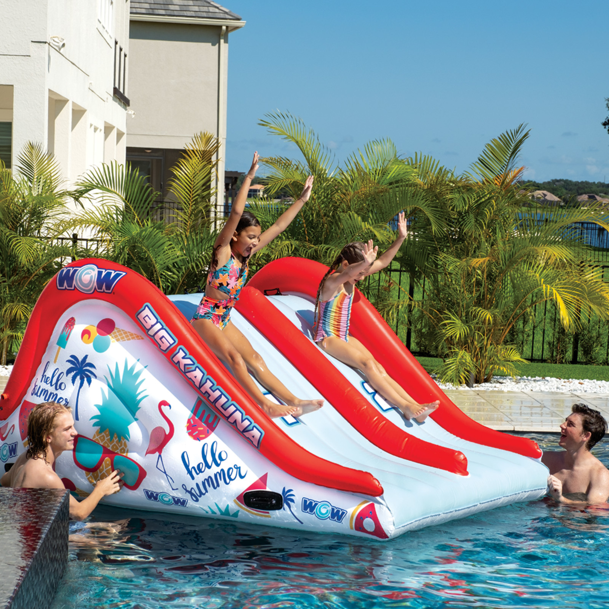 WOW Sports Big Kahuna Two-Lane Slide for In-Ground Pools by Jupiter Gear