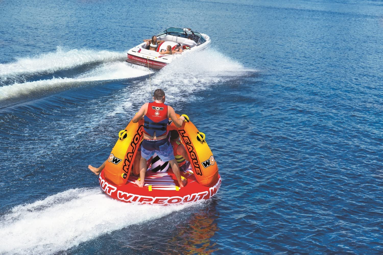 WOW Sports Wipeout 3 Person 3P Standing Towable (22-WTO-3965) by Jupiter Gear
