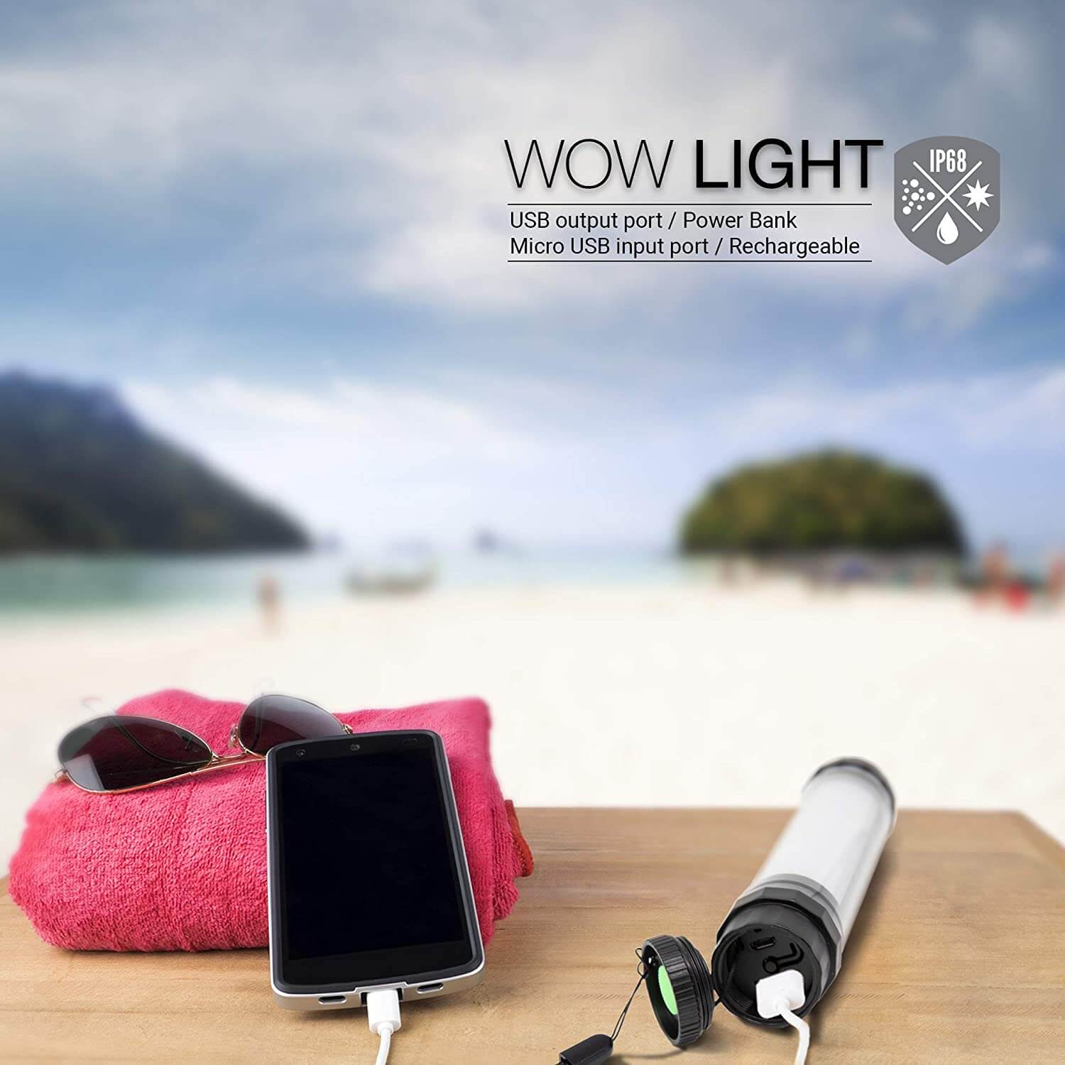 Wow Sports Waterproof Lantern & Flashlight (19-5180/5190) by Jupiter Gear