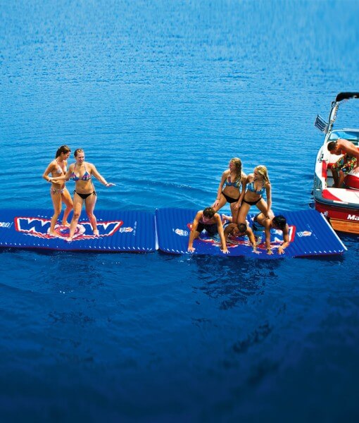 WOW Sports Floating Pool and Lake Water Walkway and Lounge - Yellow (12-2050) by Jupiter Gear