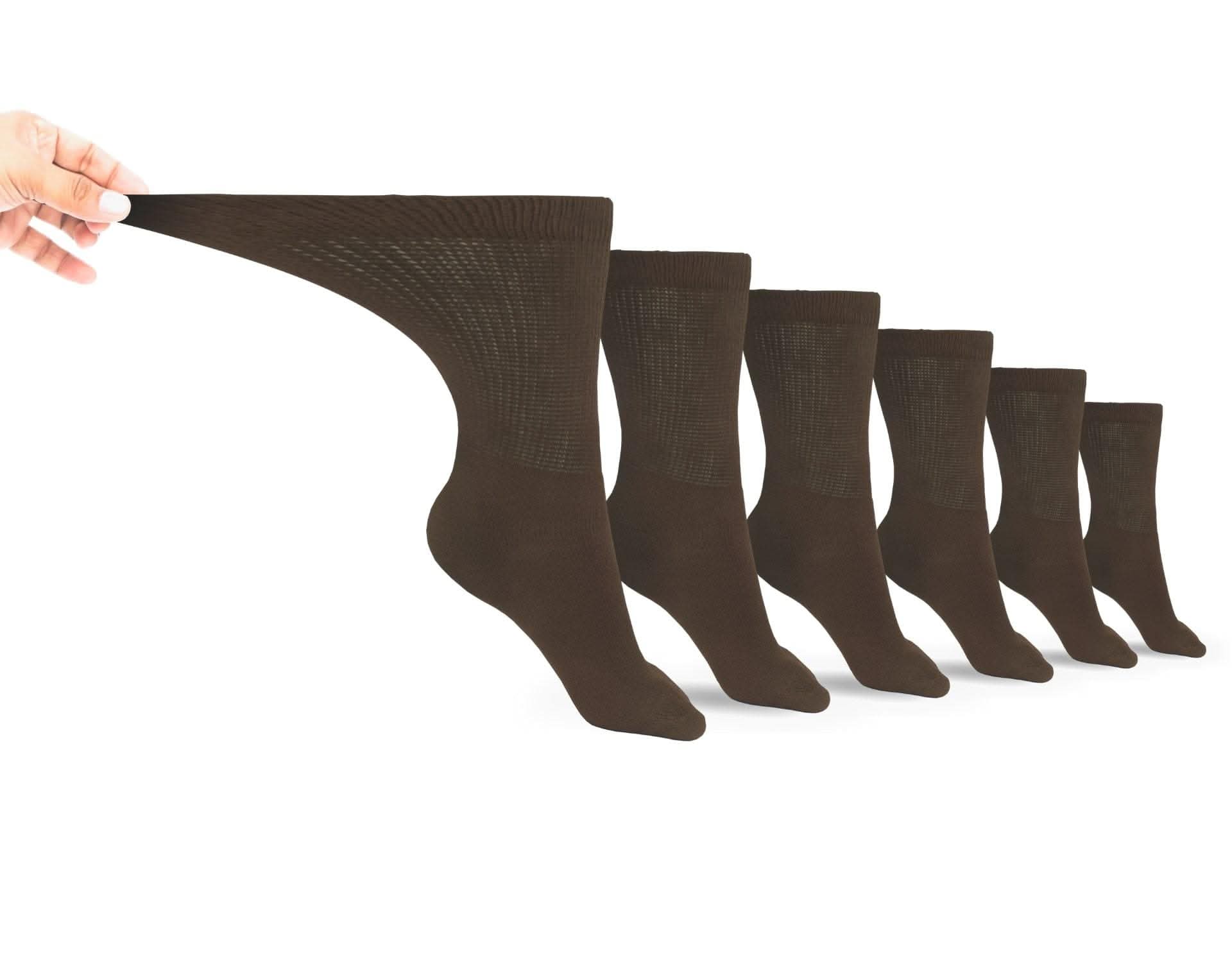 Men's Cotton Diabetic Crew Socks (6 Pair) by DIABETIC SOCK CLUB