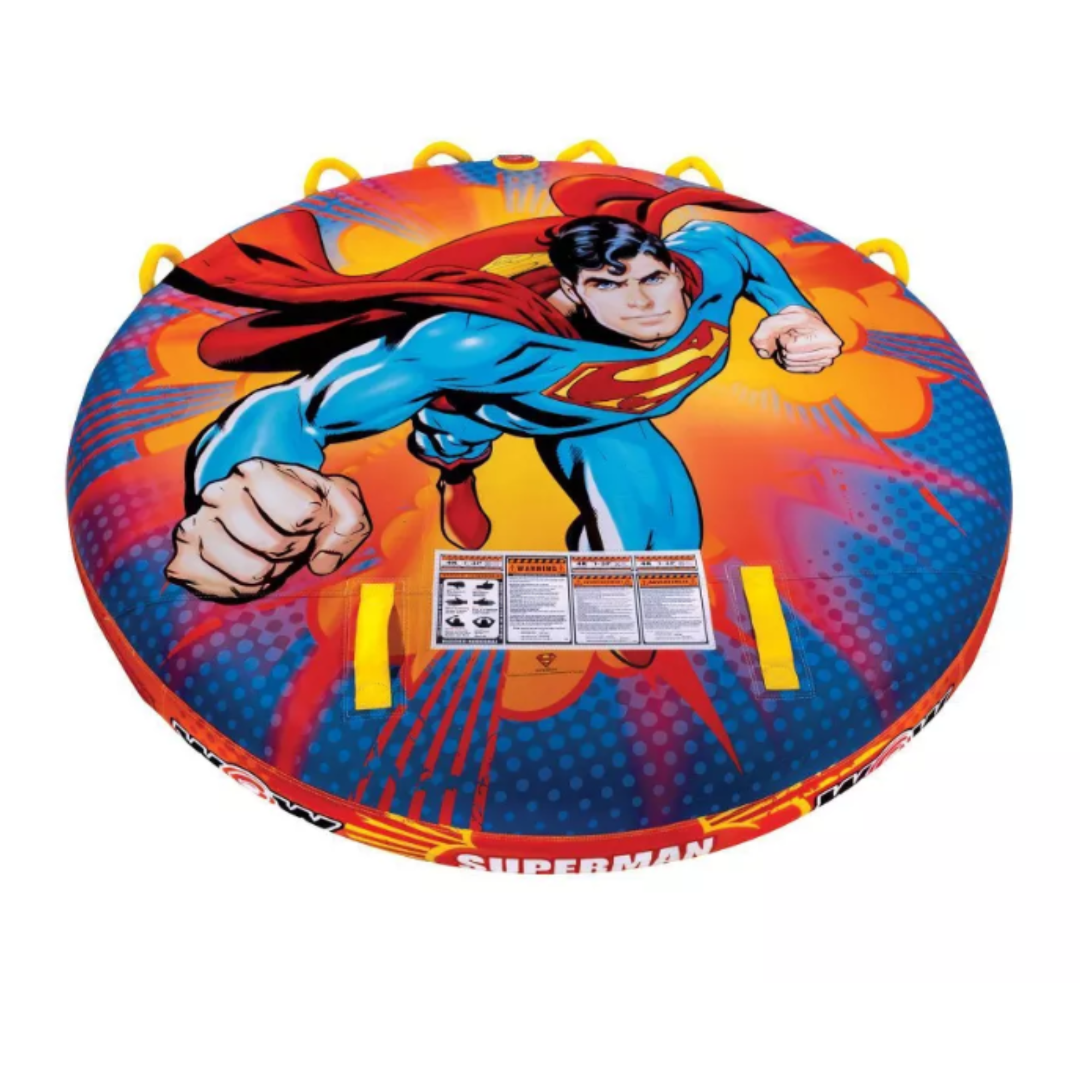 WOW Sports DC Comics Superman 3-Person Soft Top Deck Tube Towable by Jupiter Gear
