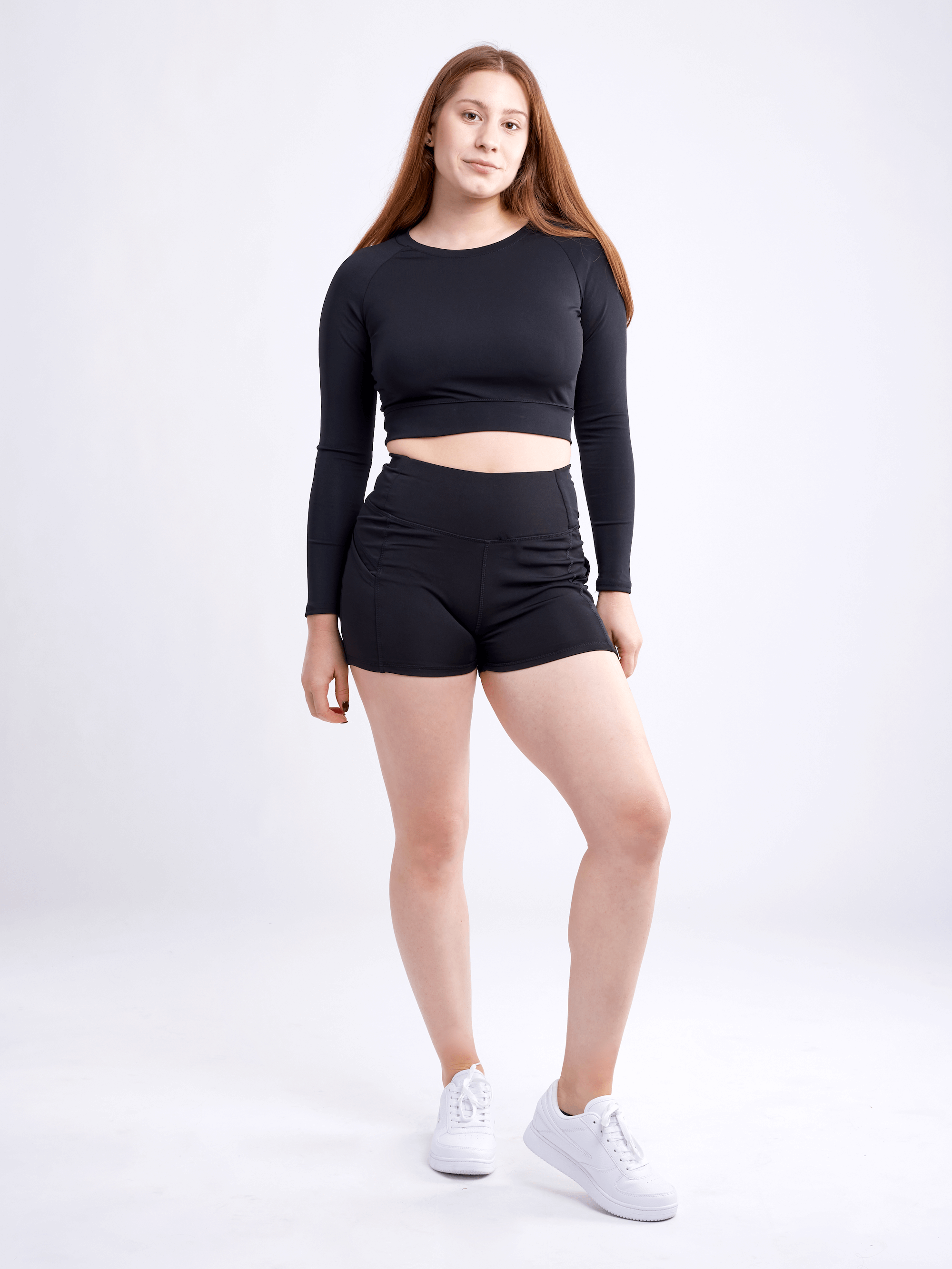 JupiterGear High-Waisted Athletic Shorts with Side Pockets by Jupiter Gear