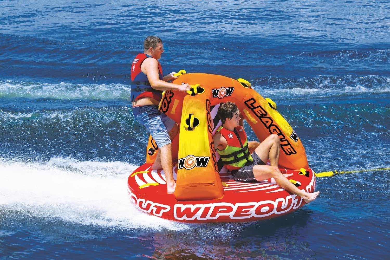 WOW Sports Wipeout 3 Person 3P Standing Towable (22-WTO-3965) by Jupiter Gear