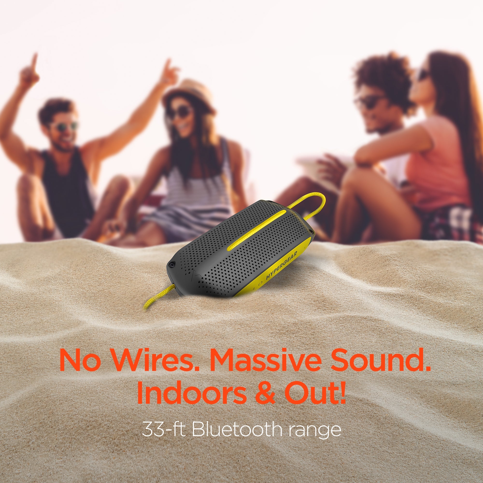 HyperGear Wave Water Resistant Wireless Speaker with Extended Battery Life by Jupiter Gear