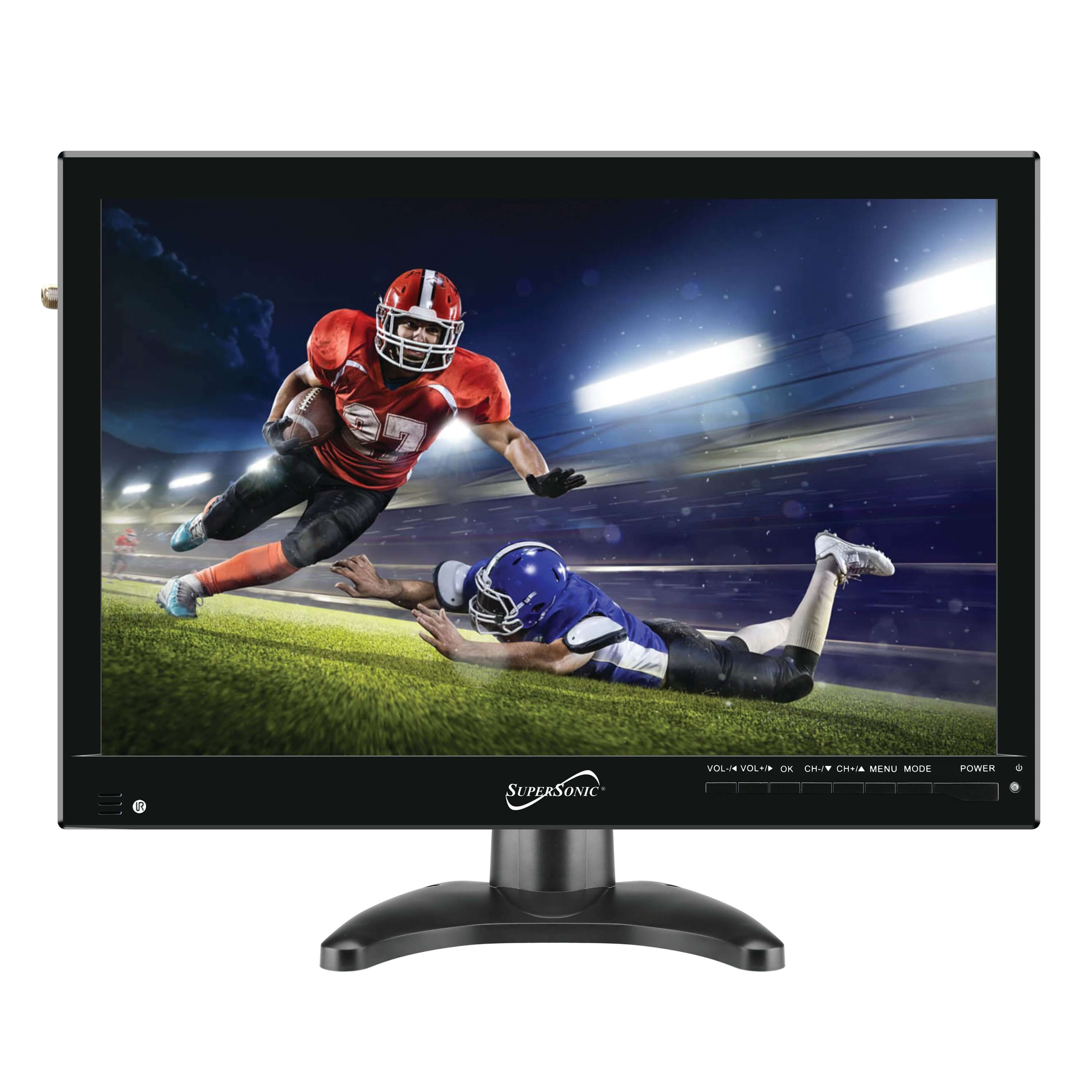 Supersonic 14" Portable Digital LED TV with USB, SD and HDMI Inputs, 12 Volt AC/DC Compatible (SC-2814) by Jupiter Gear