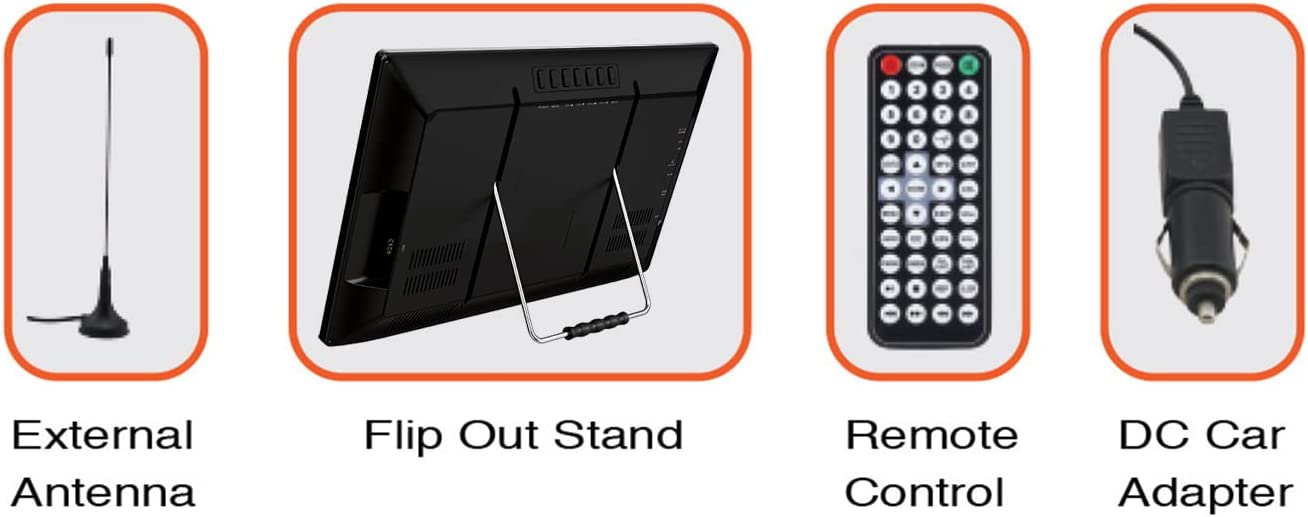 Naxa Portable 16" 12 Volt ACDC TV and Digital Multimedia Player by Jupiter Gear