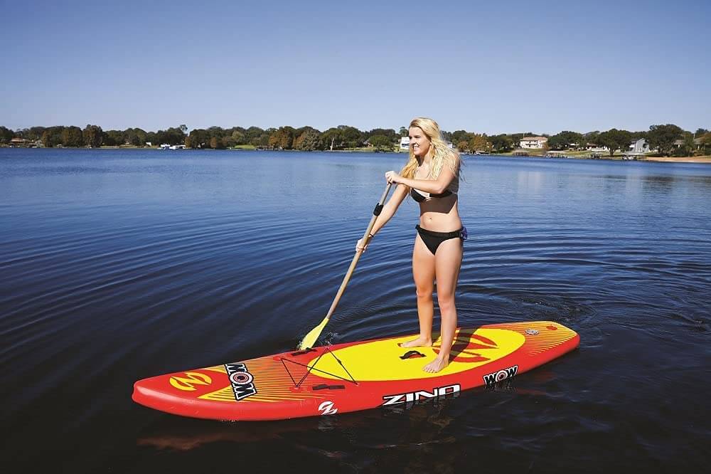 WOW Sports 11' Zino Stand Up Inflatable Paddleboard SUP Package with Cup Holder (21-3020) by Jupiter Gear