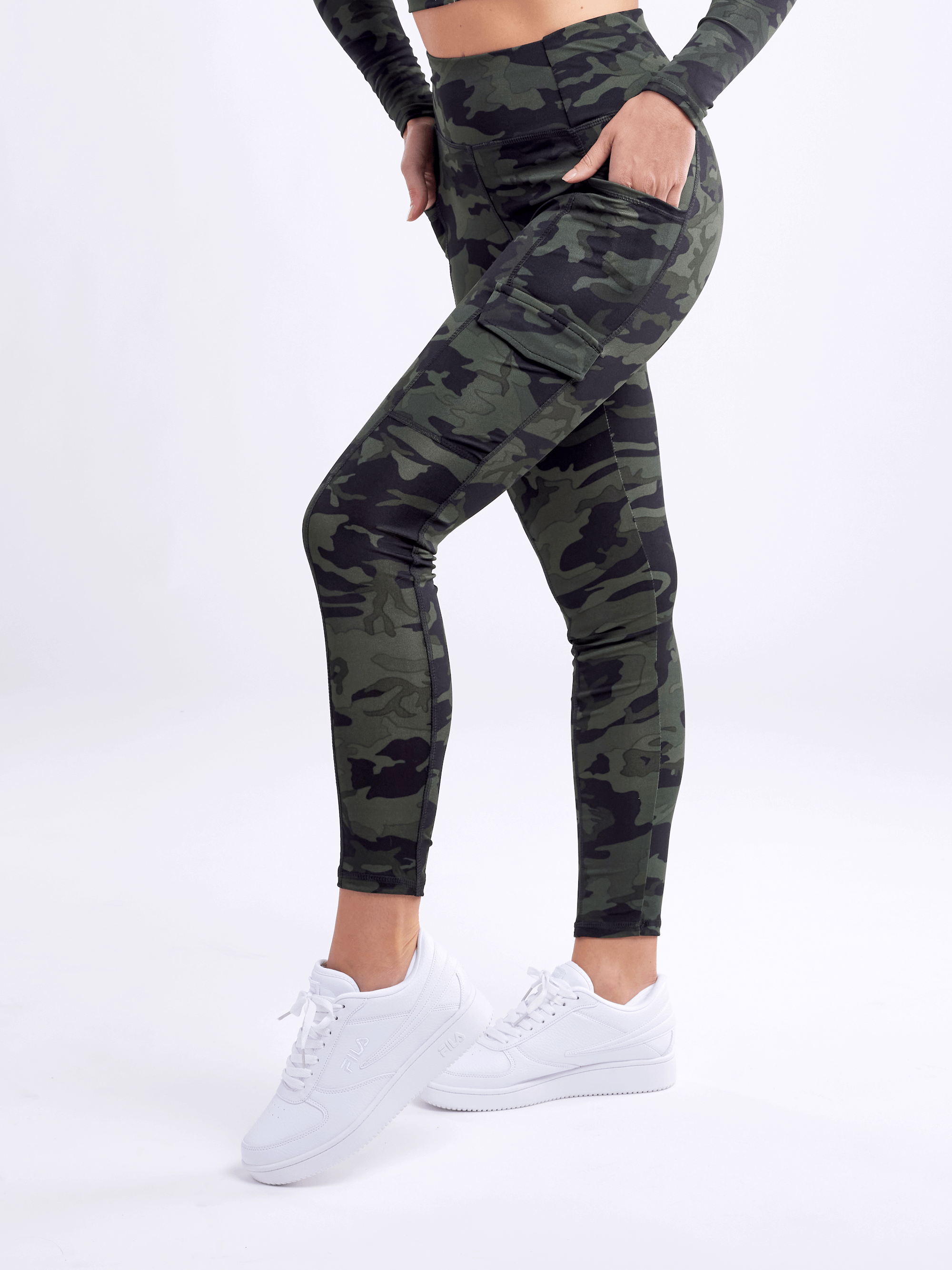 JupiterGear High-Waisted Leggings with Side Cargo Pockets by Jupiter Gear