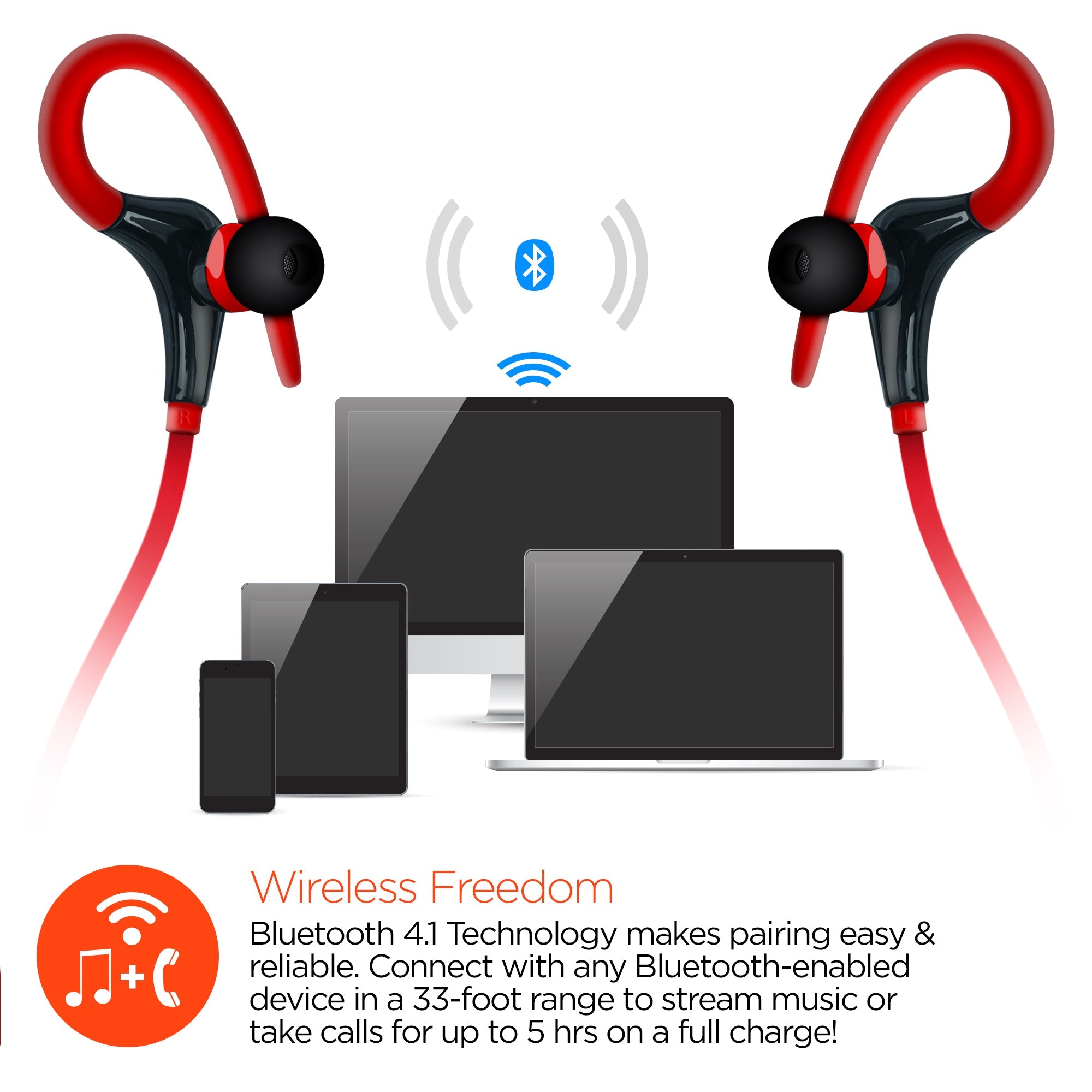 HyperGear Marathon Sport Wireless Bluetooth Earphones by Jupiter Gear