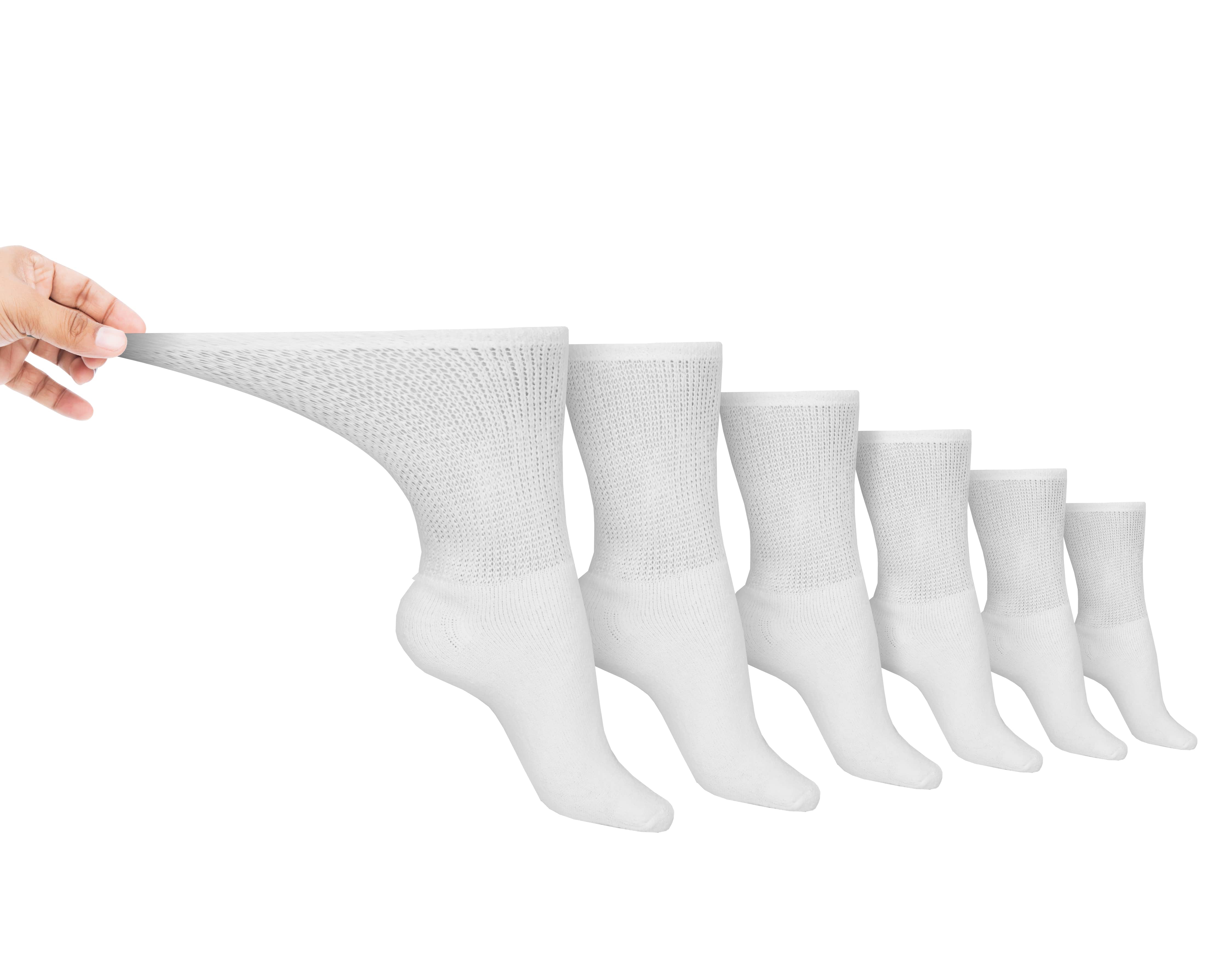 Men's Cotton Diabetic Crew Socks (6 Pair) by DIABETIC SOCK CLUB