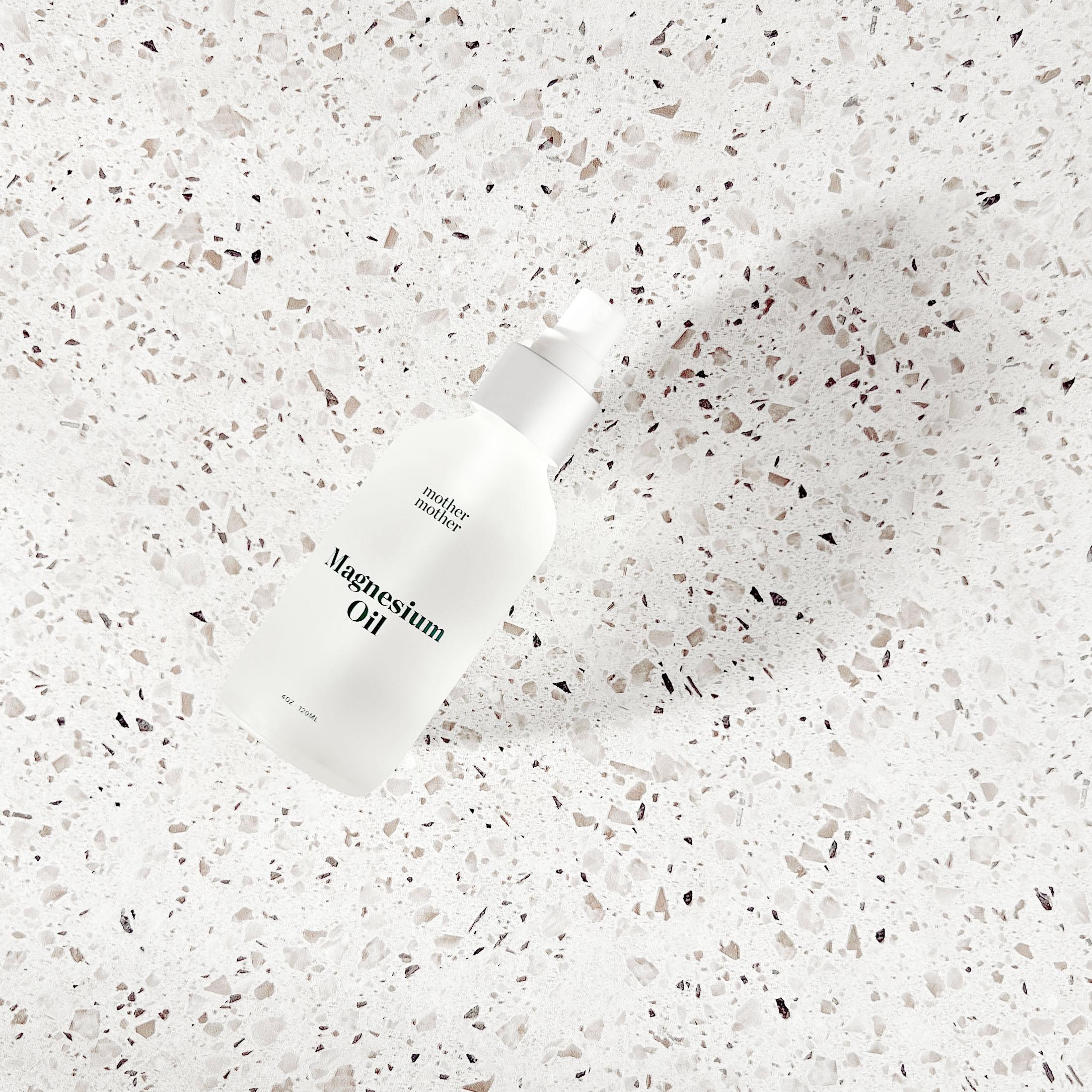 magnesium oil on terrazzo tile