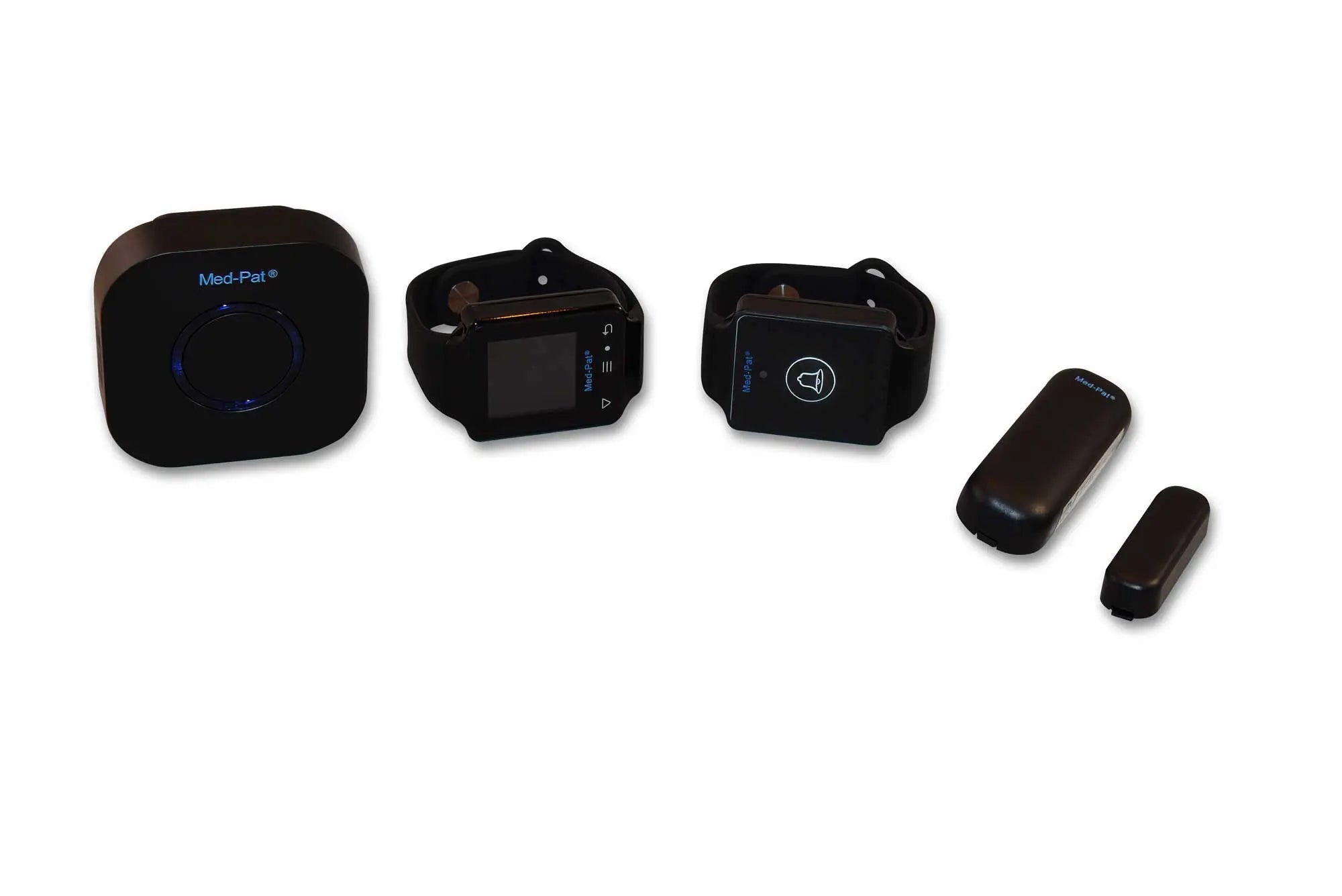 Med-Pat CARE-4 Caregiver Pager System | Wearable Touchscreen Receiver, Waterproof Emergency Button & Door Sensor – 24/7 Safety Kit