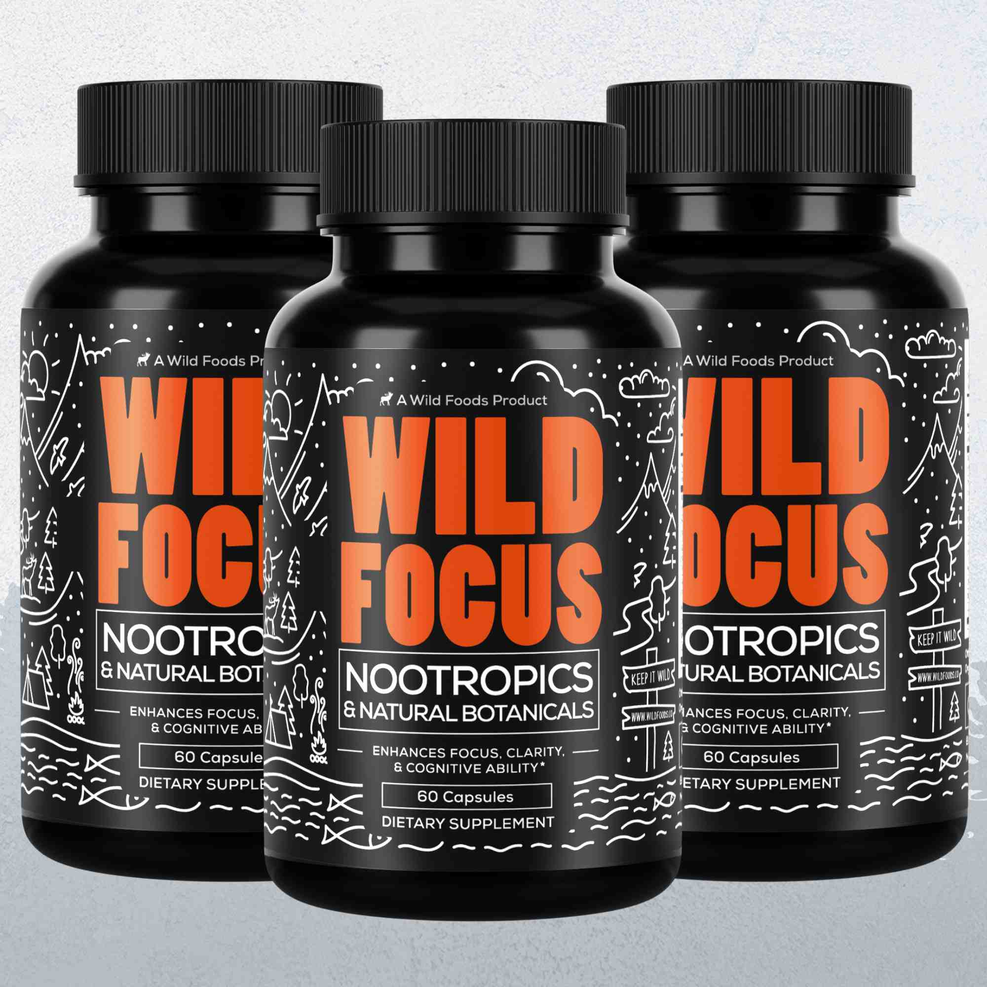 Focus Nootropic Blend, 30 servings – Cognitive Support for Memory & Focus by Wild Foods