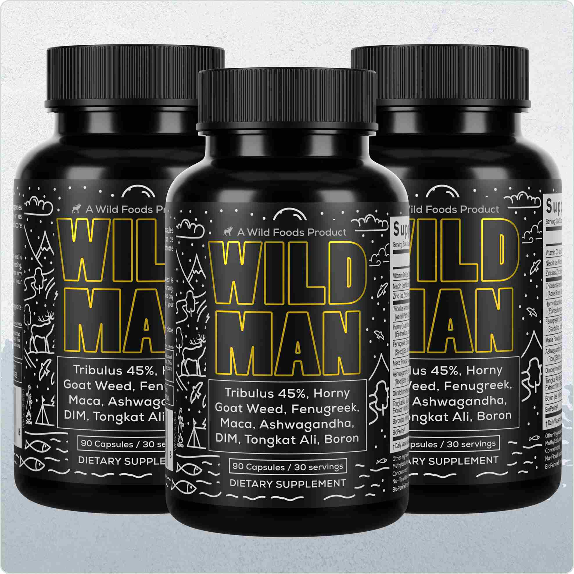 Wild Man Herbal Stack – Male Hormone Balance & Performance by Wild Foods