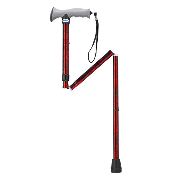Aluminum Folding Canes with Gel Grip, Height Adjustable