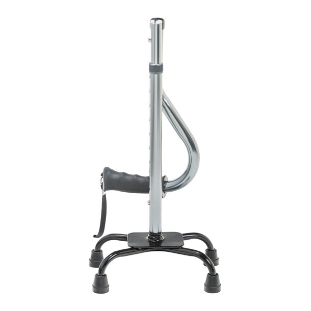 Folding Quad Cane, Small Base, Charcoal, 1EA, 12/CV