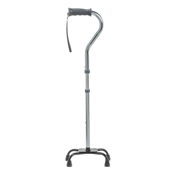 Folding Quad Cane, Small Base, Charcoal, 1EA, 12/CV