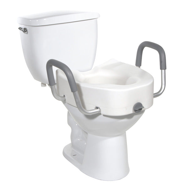 Premium Plastic, Raised, Elongated Toilet Seat with Lock