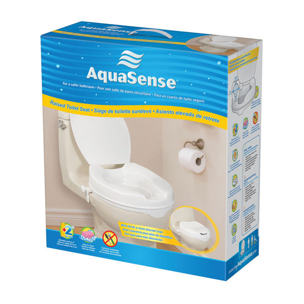 AquaSense Raised Toilet Seat with Lid