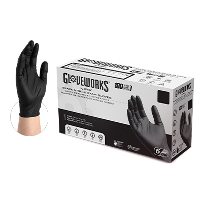 AMMEX Gloveworks Nitrile Powder Free Exam Gloves 500-1000/CS