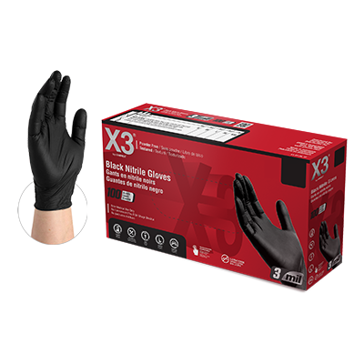 AMMEX X3 Nitrile Industrial Gloves 1000/CS