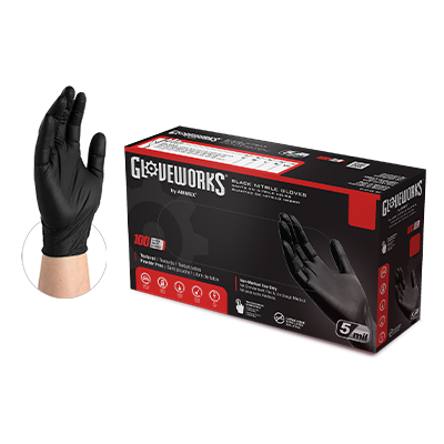 AMMEX Gloveworks Nitrile Powder Free Industrial Gloves 1000/CS