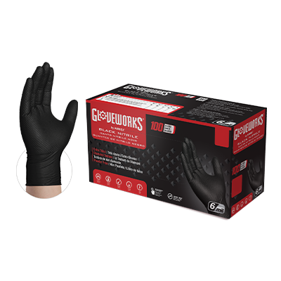 AMMEX Gloveworks Textured Nitrile Powder Free Industrial Gloves  1000/CS