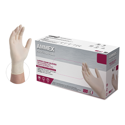 AMMEX Latex Powder Free Exam Gloves 1000/CS