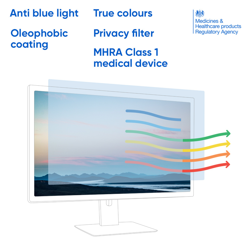 Anti Blue Light Screen Protector For Laptops, Monitors And PCs