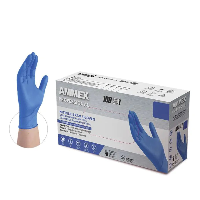 AMMEX Nitrile Powder Free Exam Gloves 1000/CS
