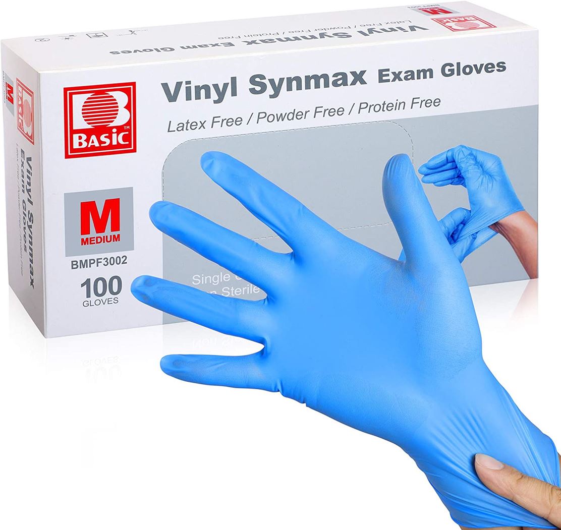 Basic Synmax Vinyl Hybrid Medical Exam Gloves - Case of 1,000 - One Source Medical Supplies