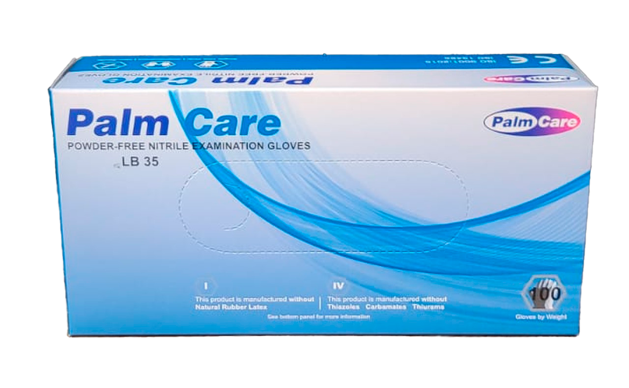 Palm Care Powder-Free Nitrile Examination Gloves - Case of 1,000 - One Source Medical Supplies
