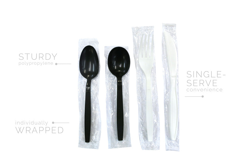 CrystalWare Sleek Heavy Weight PP Soup Spoons - Wrapped 1000/Case