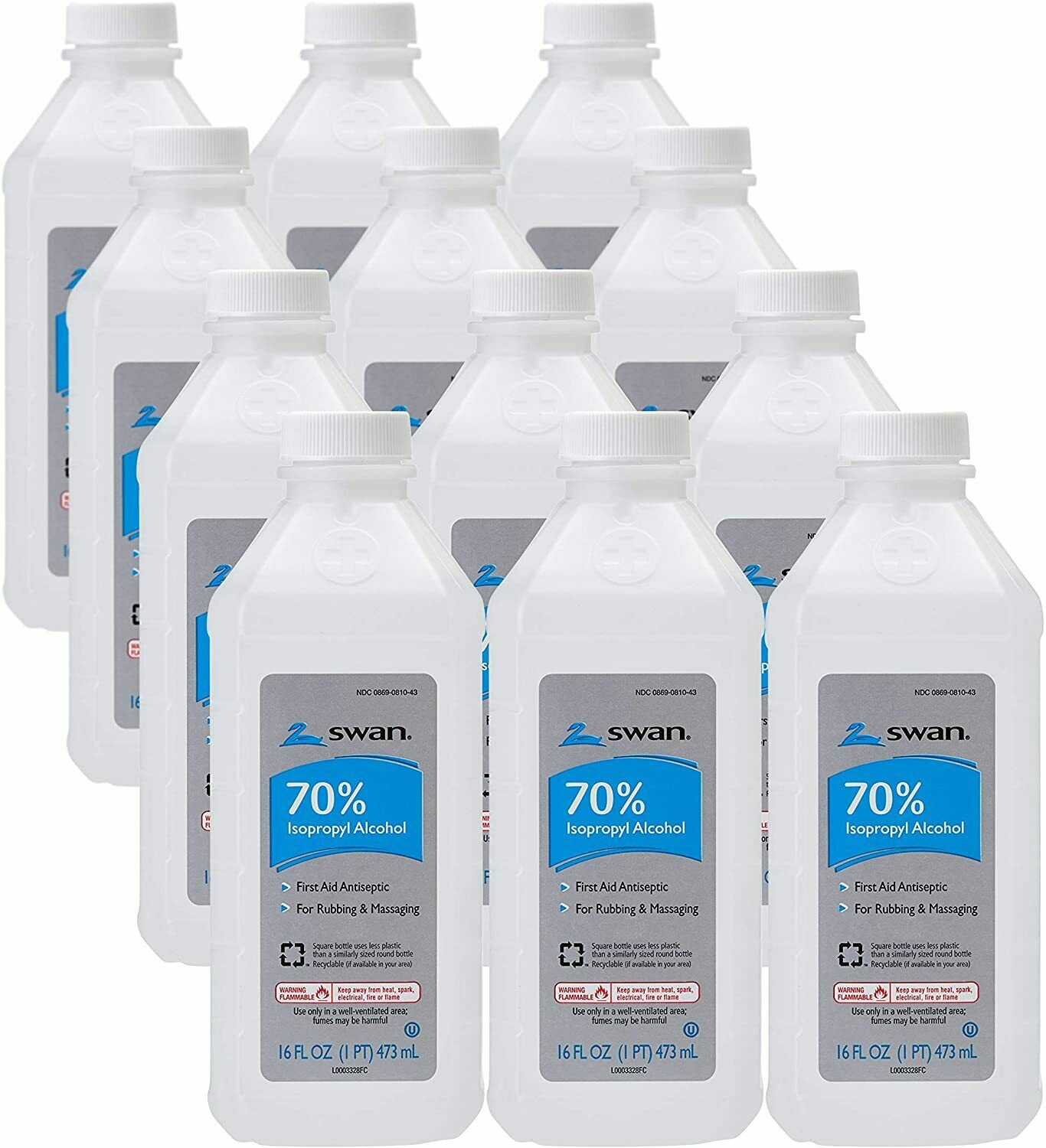 Swan 70% Isopropyl Alcohol (Case of 12) - One Source Medical Supplies